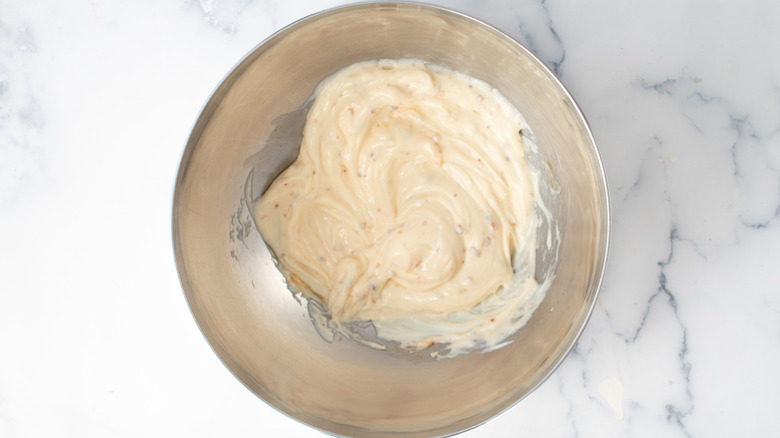 Seasoned mayonnaise in bowl