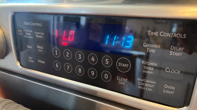 Oven control panel