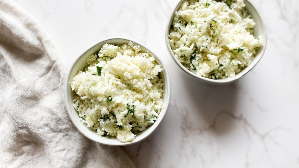 cauliflower rice in bowl