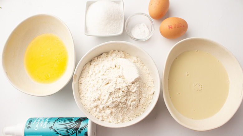 waffle ingredients on counter 