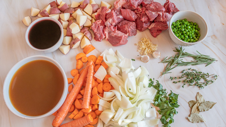 ingredients for beef stew