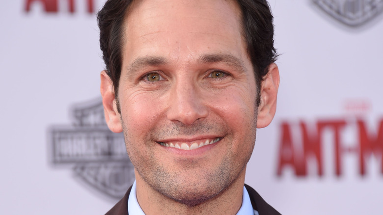 close up of paul rudd's face