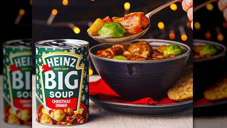 Bowl of Heinz Big Soup Christmas Dinner