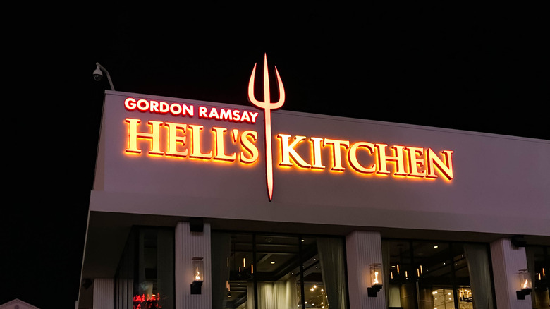 Outside Hell's Kitchen restaurant