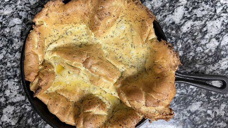 Herby Dutch baby in skillet