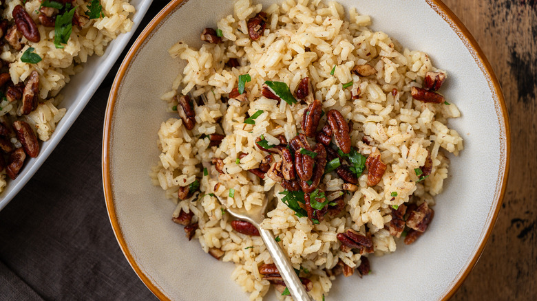 rice pecan pilaf bowl