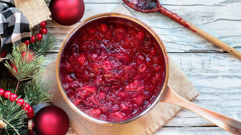 Homemade cranberry sauce