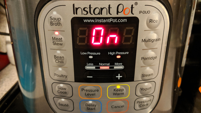 Instant pot lit up