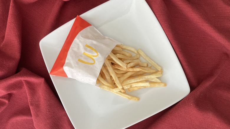 McDonalds fries on plate