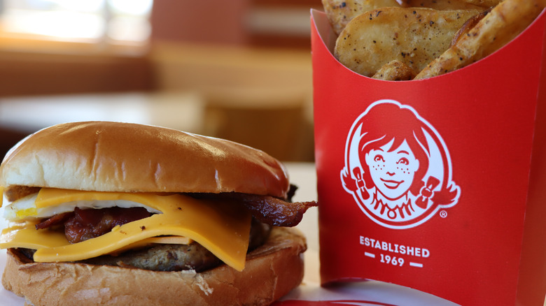 Wendy's cheeseburger and fries