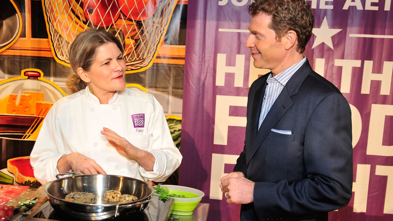 Bobby Flay and chef Merry Graham.