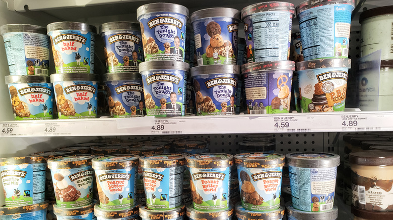 pints of Ben & Jerry's ice cream