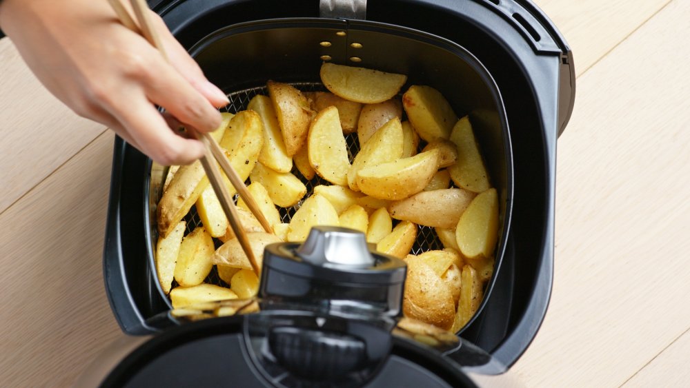 French fries in an air fryer