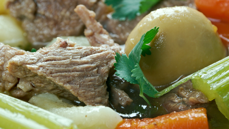 Irish skirts and kidneys stew