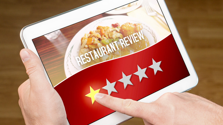 Bad online restaurant review