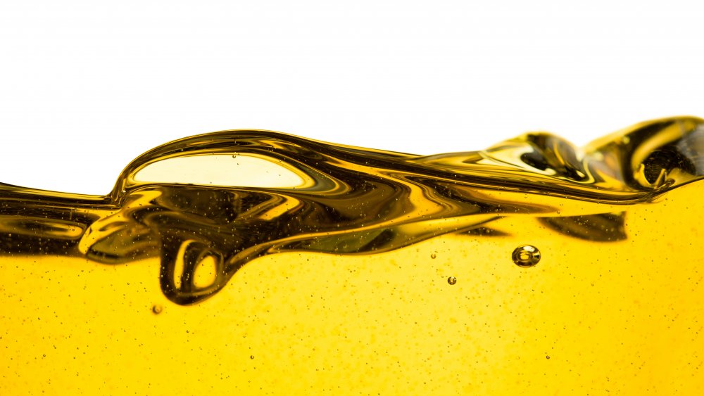 Close up of olive oil