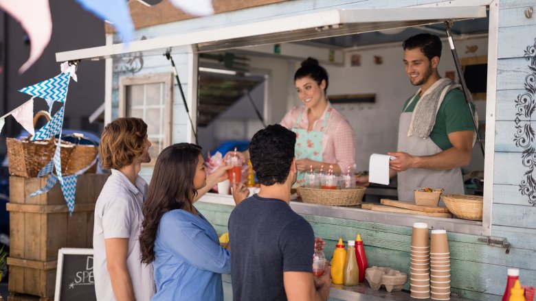 Food truck customers