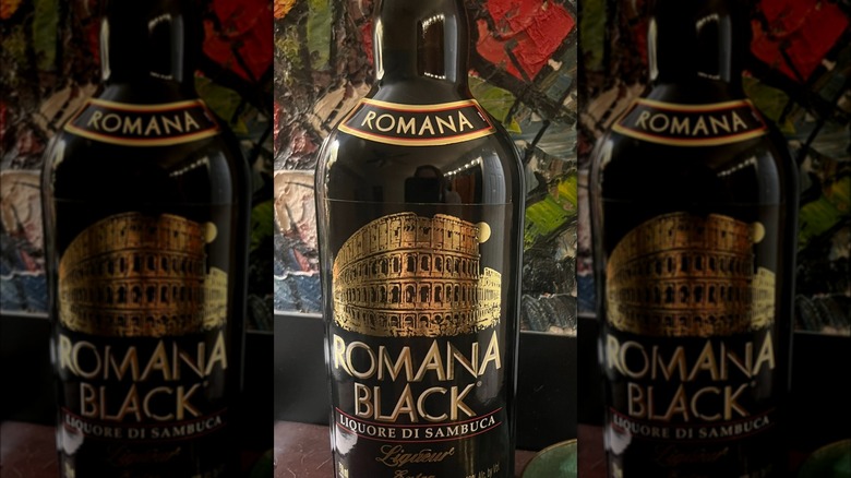 Bottle of Romana Black Sambuca