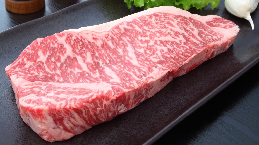 Kobe steak on a plate