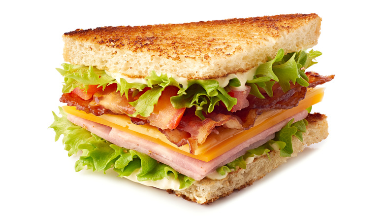 sandwich with bacon lettuce tomato