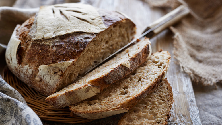 artisan bread chopped