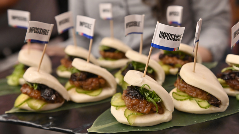 Canapes made with Impossible meat