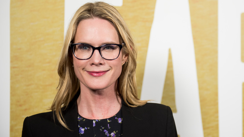 Stephanie March in glasses