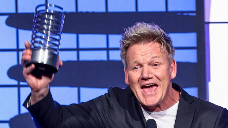 Gordon Ramsay accepting an award