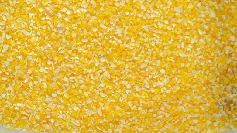 Closeup image of ground corn