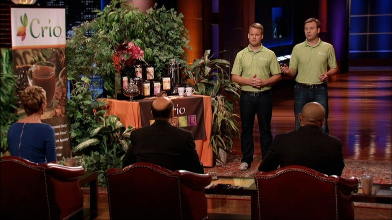 Jon Fotheringham and Eric Durtschi introducing Crio Bru to Shark Tank