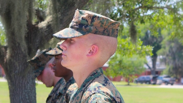 marine standing in uniform