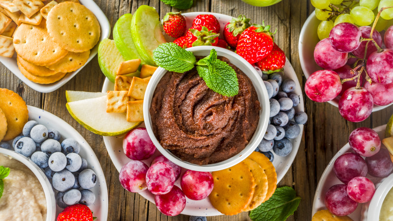 Chocolate dessert hummus