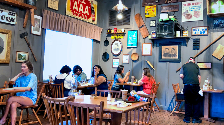 The dining room of a Cracker Barrel