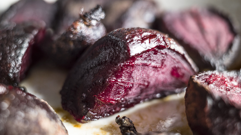 roasted beets on a tray