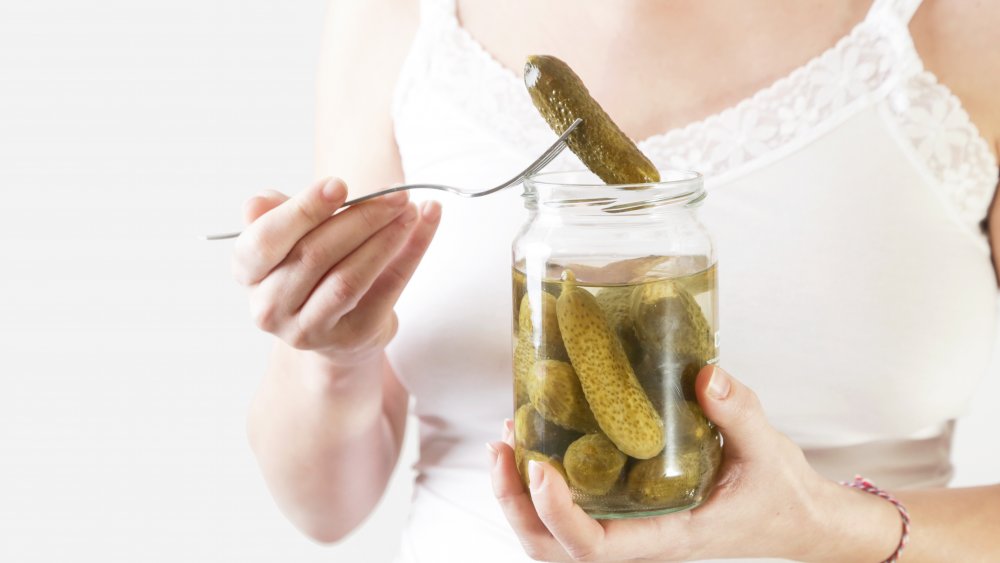 Pickles in a jar