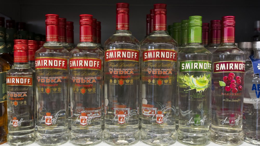 Smirnoff vodka bottles