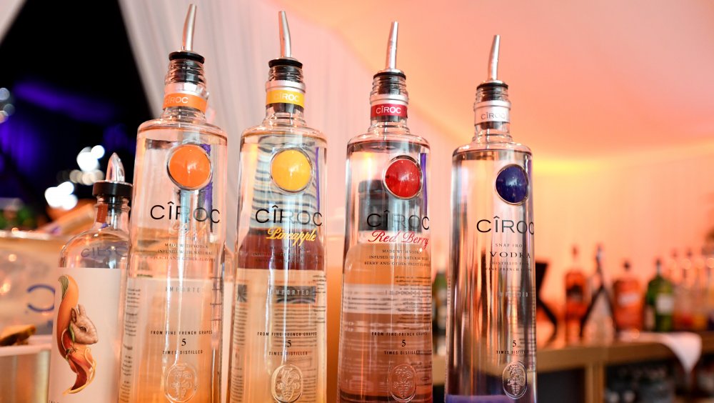 Bottles of Ciroc vodka 