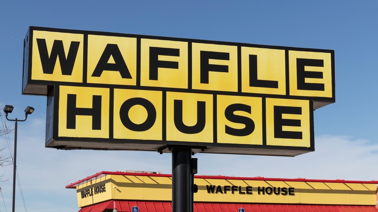 A Waffle House sign