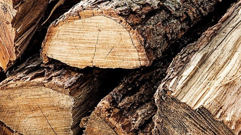 Pecan wood logs