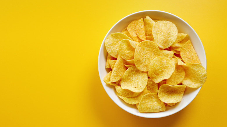 Bowl of potato chips