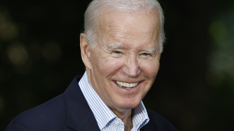 Joe Biden smiling big