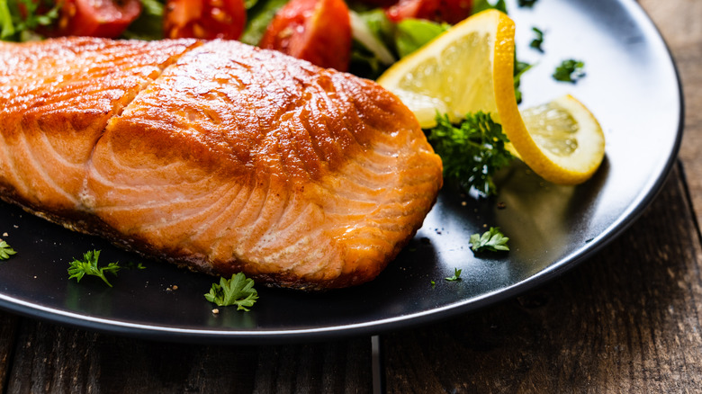 Here's What To Actually Do About The White Stuff On Salmon