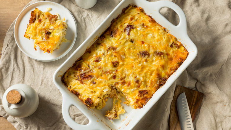 Cheese-topped egg casserole 