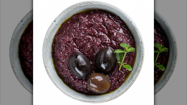 Olive tapenade in bowl