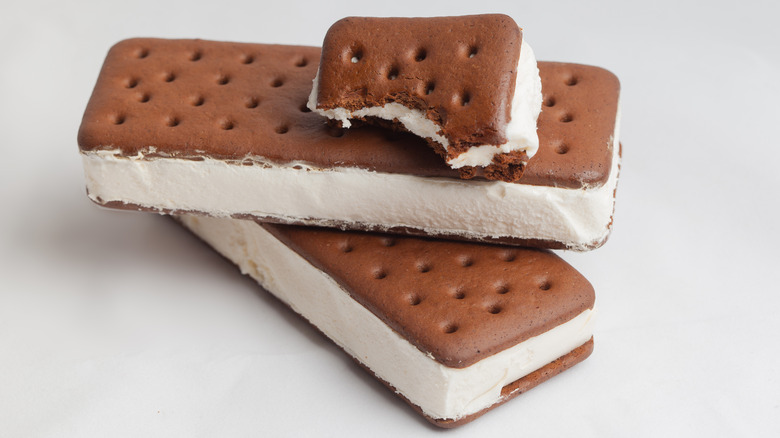 bitten ice cream sandwich