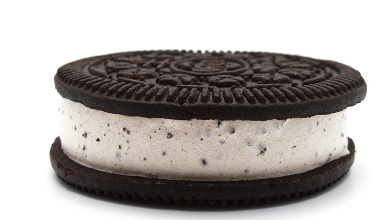 Oreo ice cream cookie sandwich