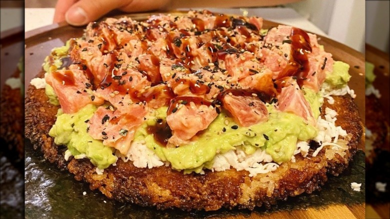 Sushi pizza