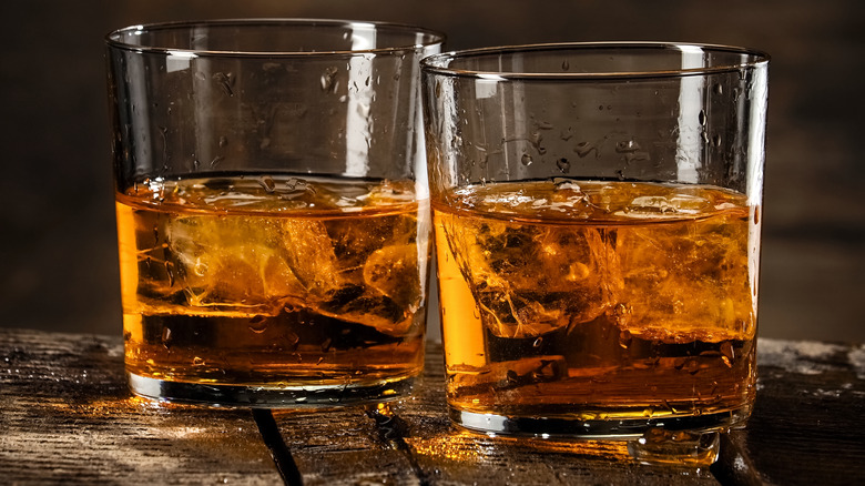 whiskey in glasses