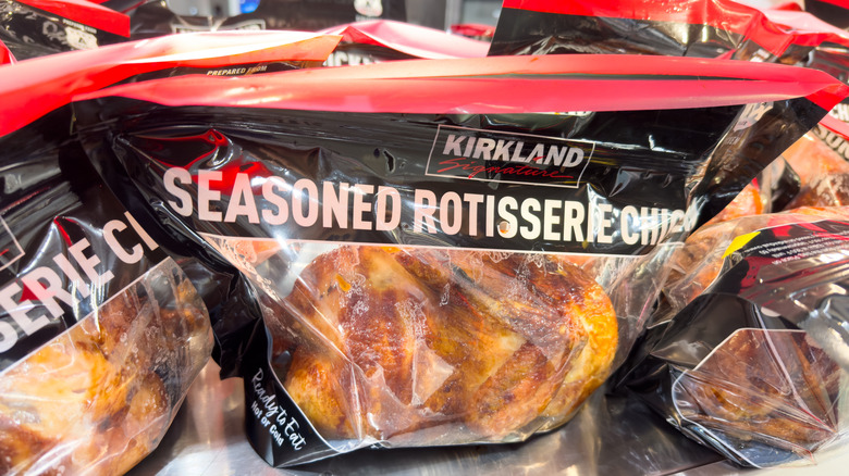 Costco's Kirkland Signature rotisserie chickens in bags