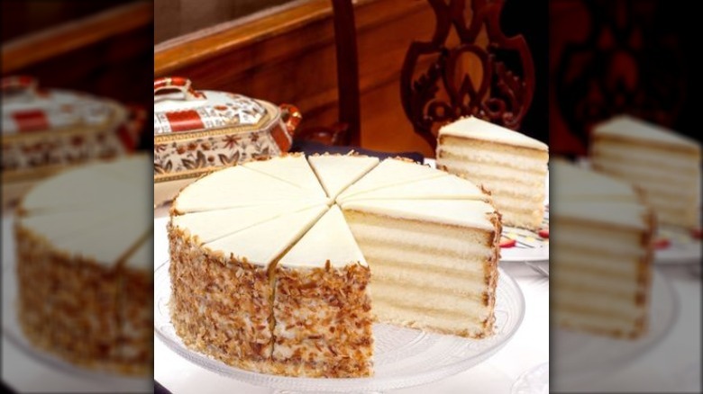 Peninsula Grill's 12-layer coconut cake